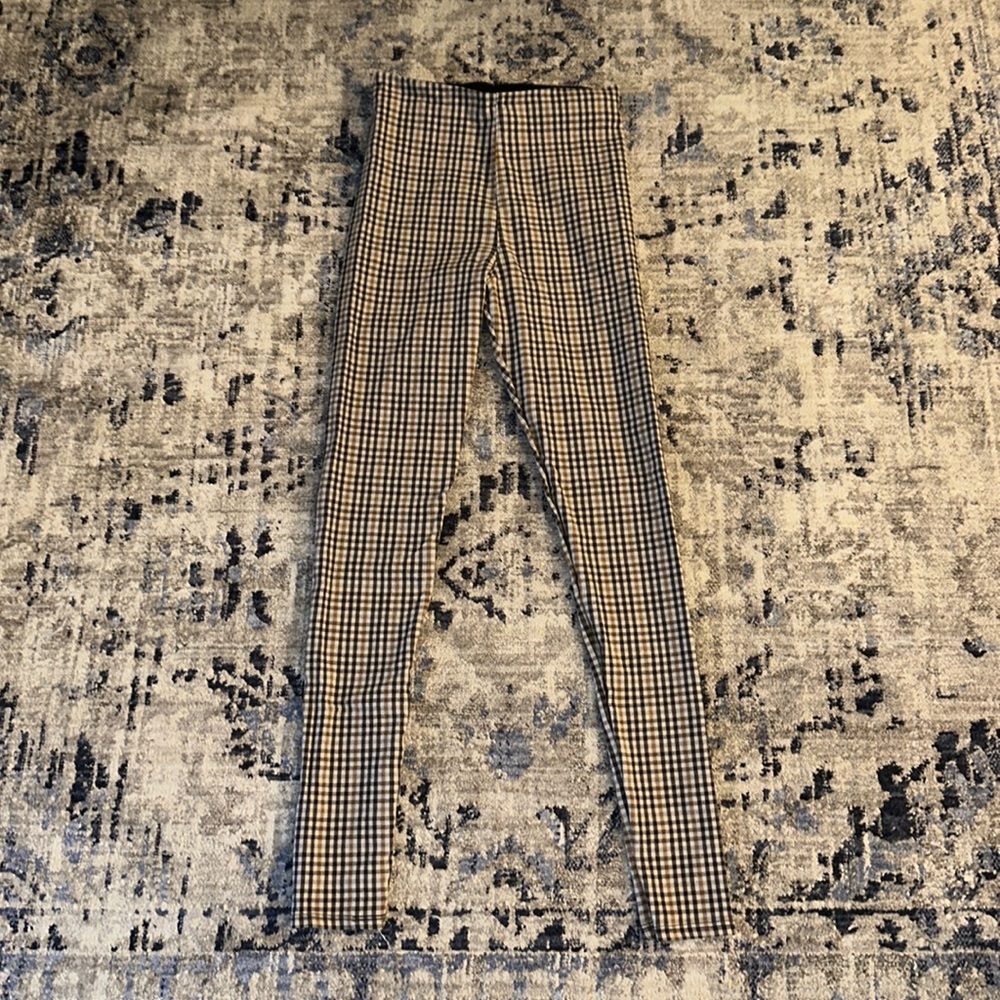 Boohoo Tan Plaid pants
